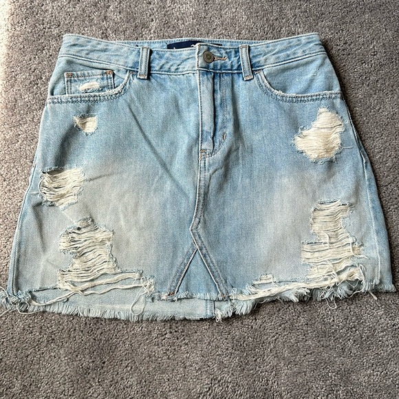 Hollister Dresses & Skirts - Hollister High-Rise 100% Cotton Jean Skirt